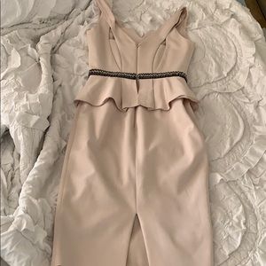 Coast peplum sequined waist dress